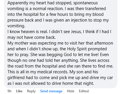 Elene Stewart's miracle story from March 2025.