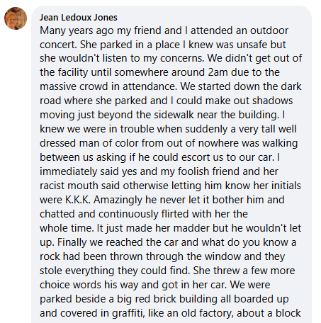 Jean's miracle story, shared with me in October 2025.