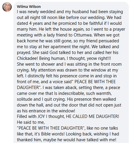 Wilma's miracle story.